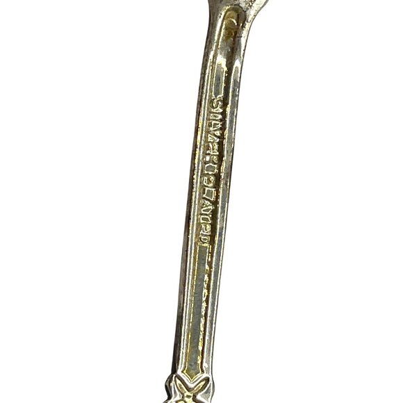 Vintage New York Souvenir Spoon With Enamel Bluebird Design & Ornate Handle B148 - Picture 4 of 4